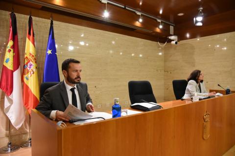 El consejero de Desarrollo Sostenible, José Luis Escudero, comparece en Comisión en las Cortes de Castilla-La Mancha